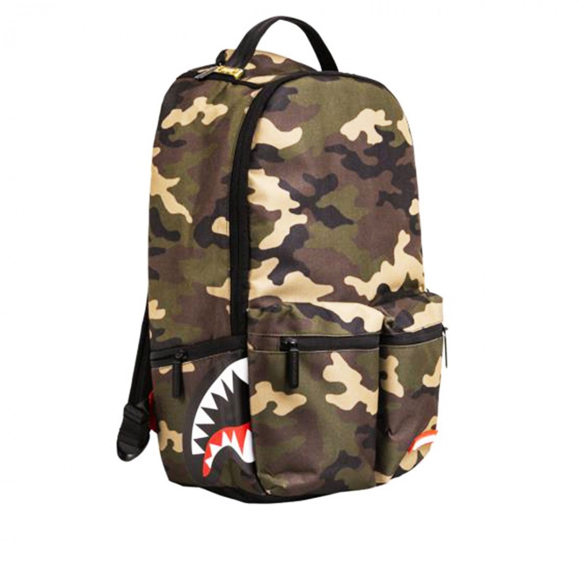 Sprayground | Camo Mesh Side Shark Backpack, Green | SPR_910B1700NSZ